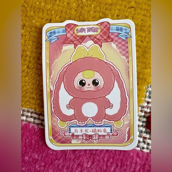 BABY THREE Macaron Cute Bunny V2 PLUSH | NEW | 100% AUTHENTIC | blue & green eye - Picture 4 of 11